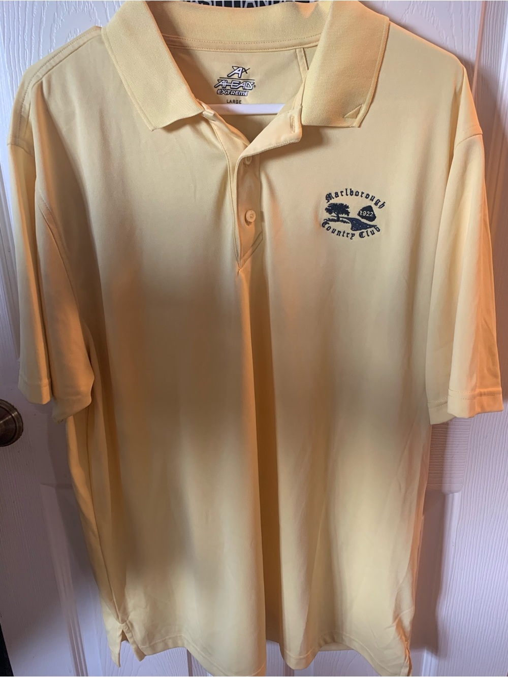 Ahead Extreme Marlborough Country Club Men's size Large Lg L Golf Polo Shirt